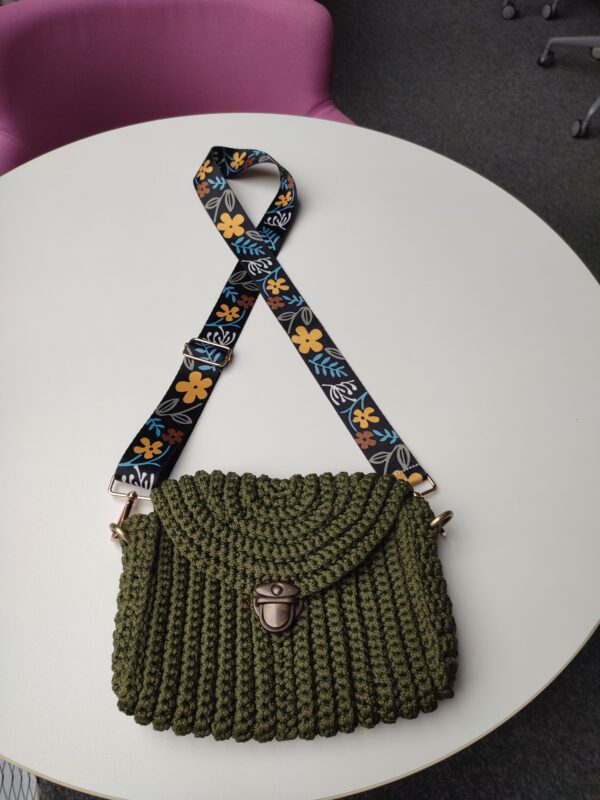 Khaki Green Crossbody Bag Clutch - Image 3