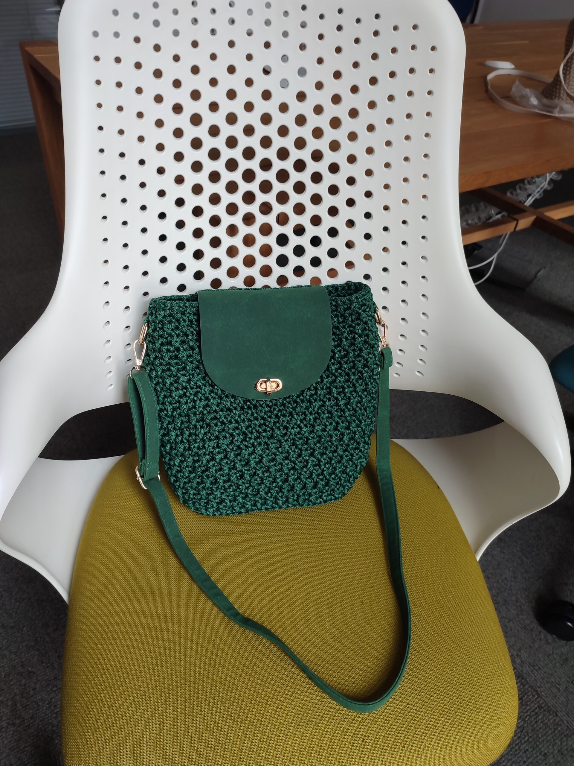 Green Crossbody Bag Bucket Bag - Image 4