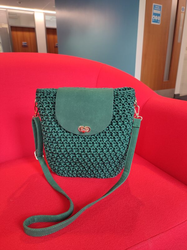 Green Crossbody Bag Bucket Bag - Image 2