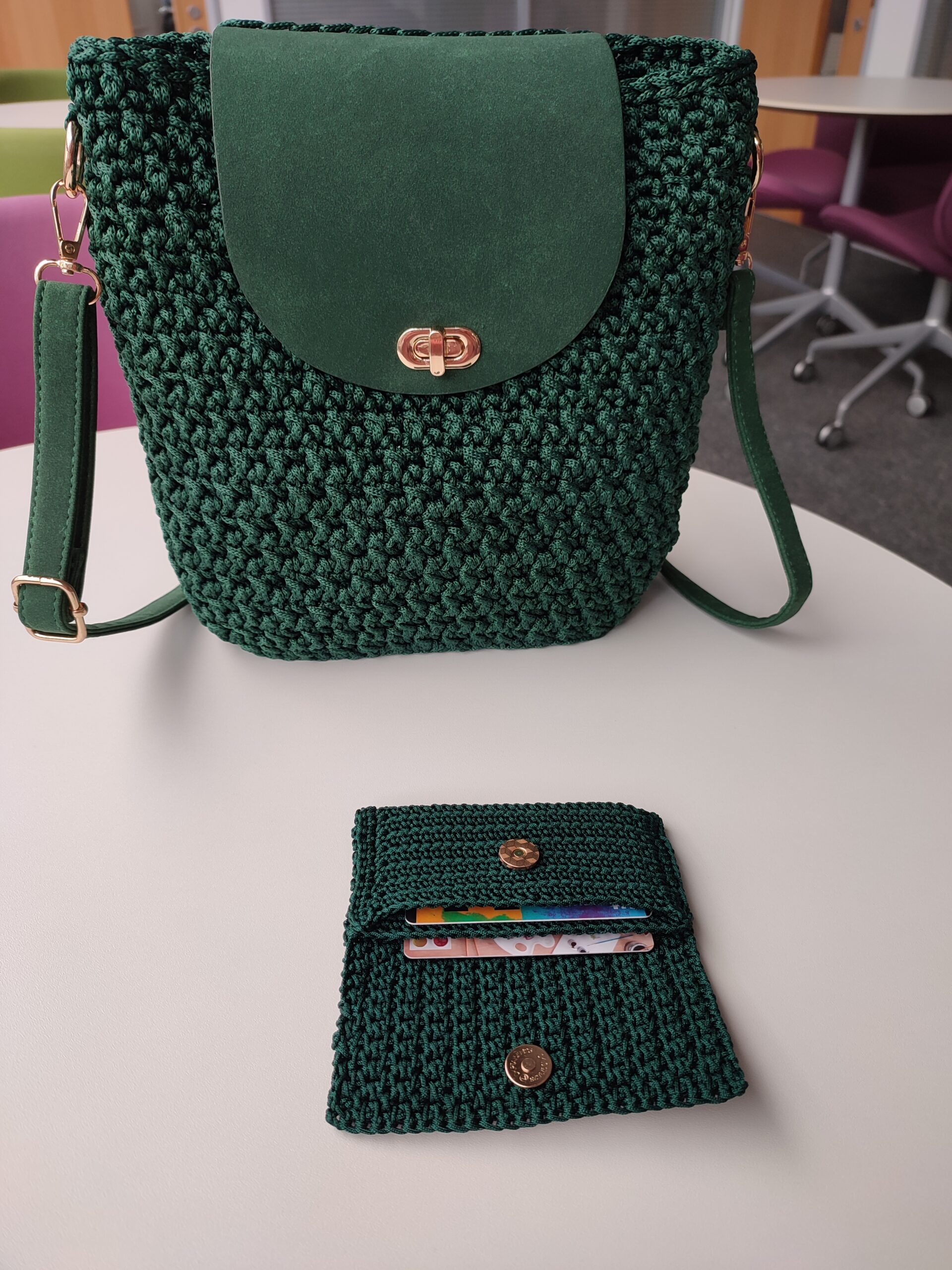 Green Crossbody Bag Bucket Bag - Image 5