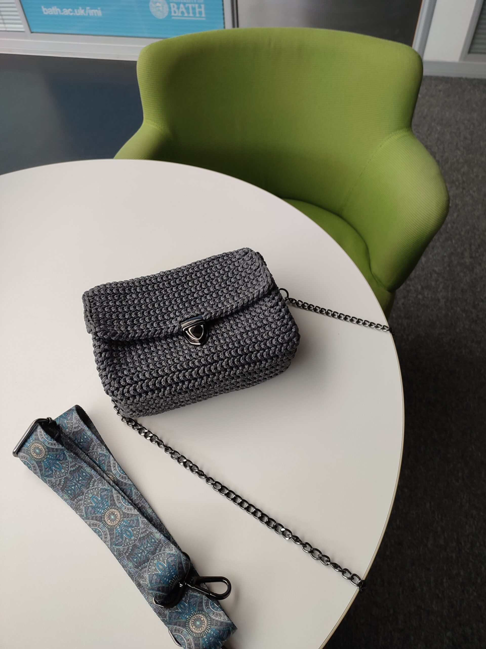 Grey Crossbody Bag Small Cross body bag - Image 7