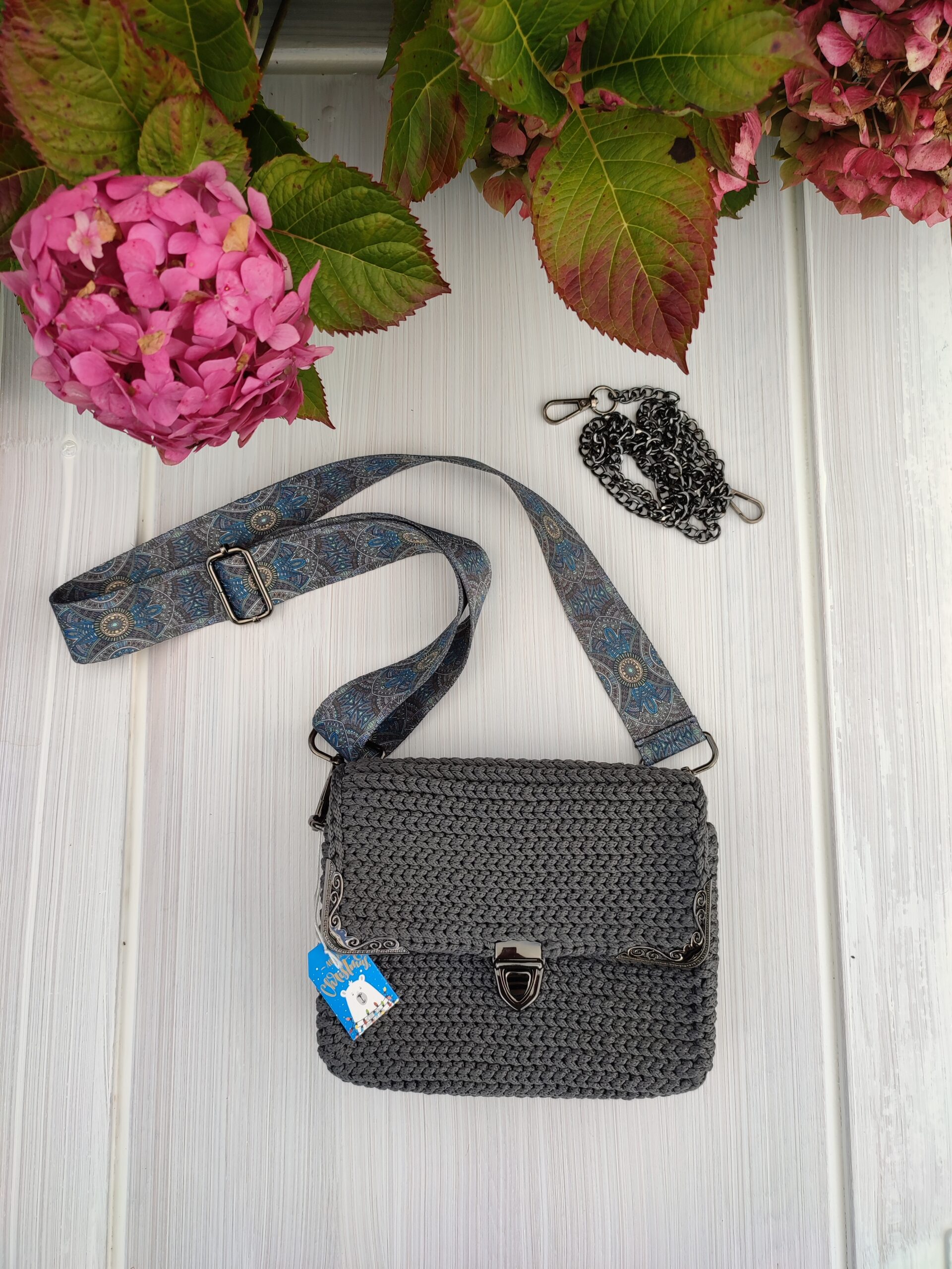Grey Crossbody Bag Small Cross body bag - Image 5