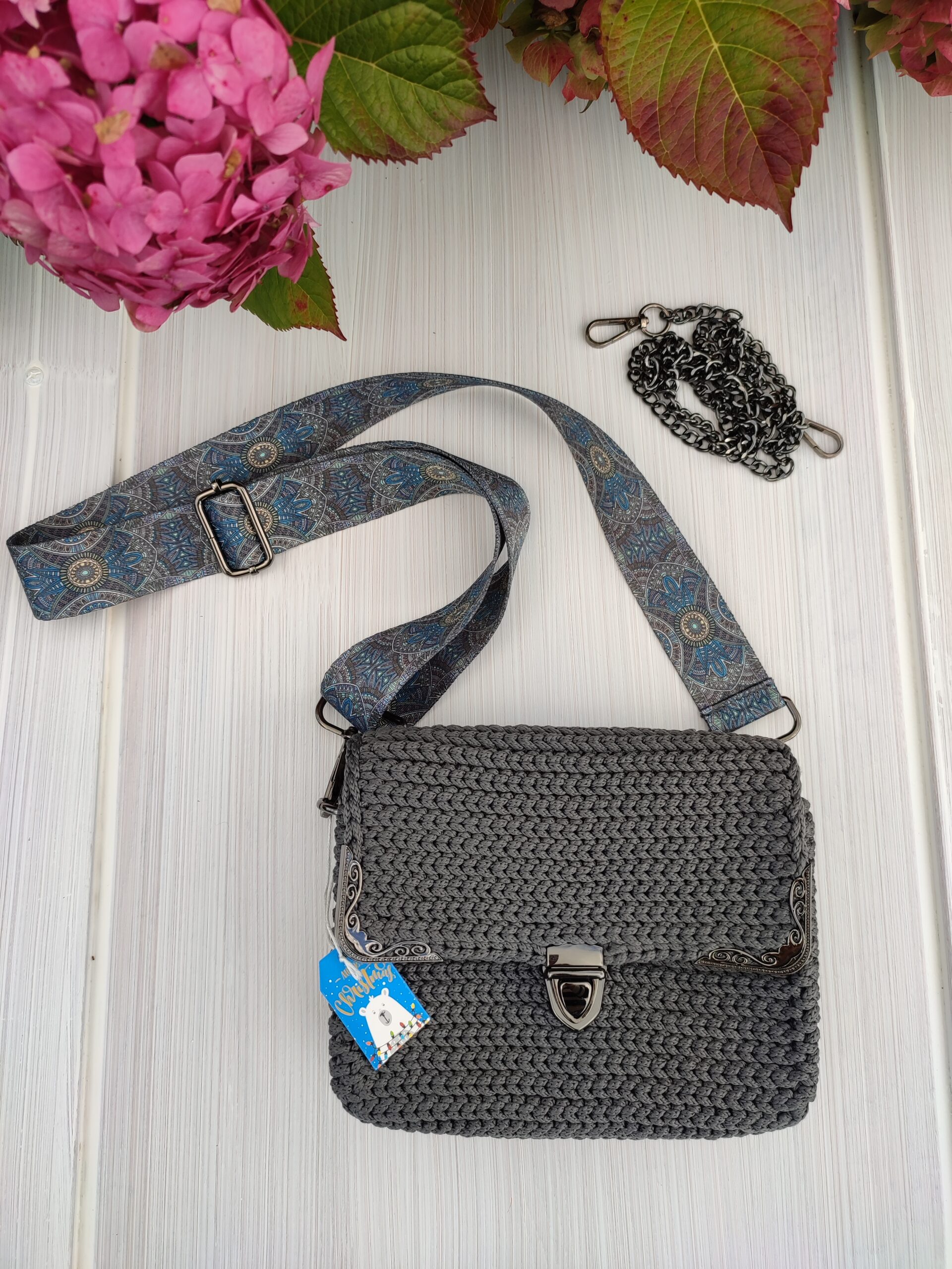 Grey Crossbody Bag Small Cross body bag - Image 3