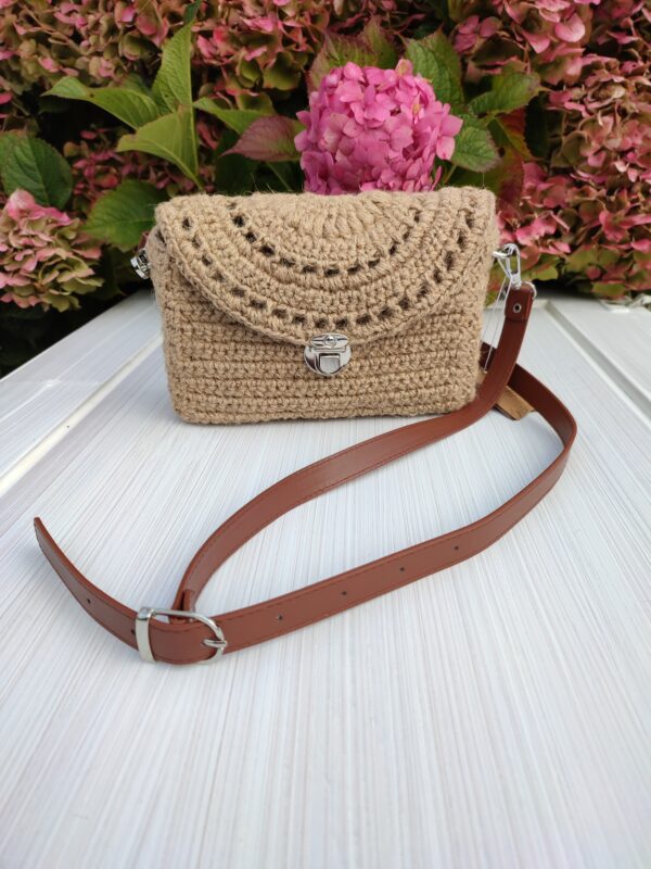 Jute Crossbody bag Boho style bag - Image 6