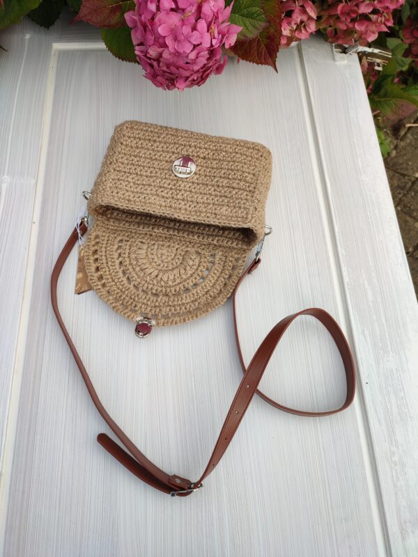 Jute Crossbody bag Boho style bag - Image 5