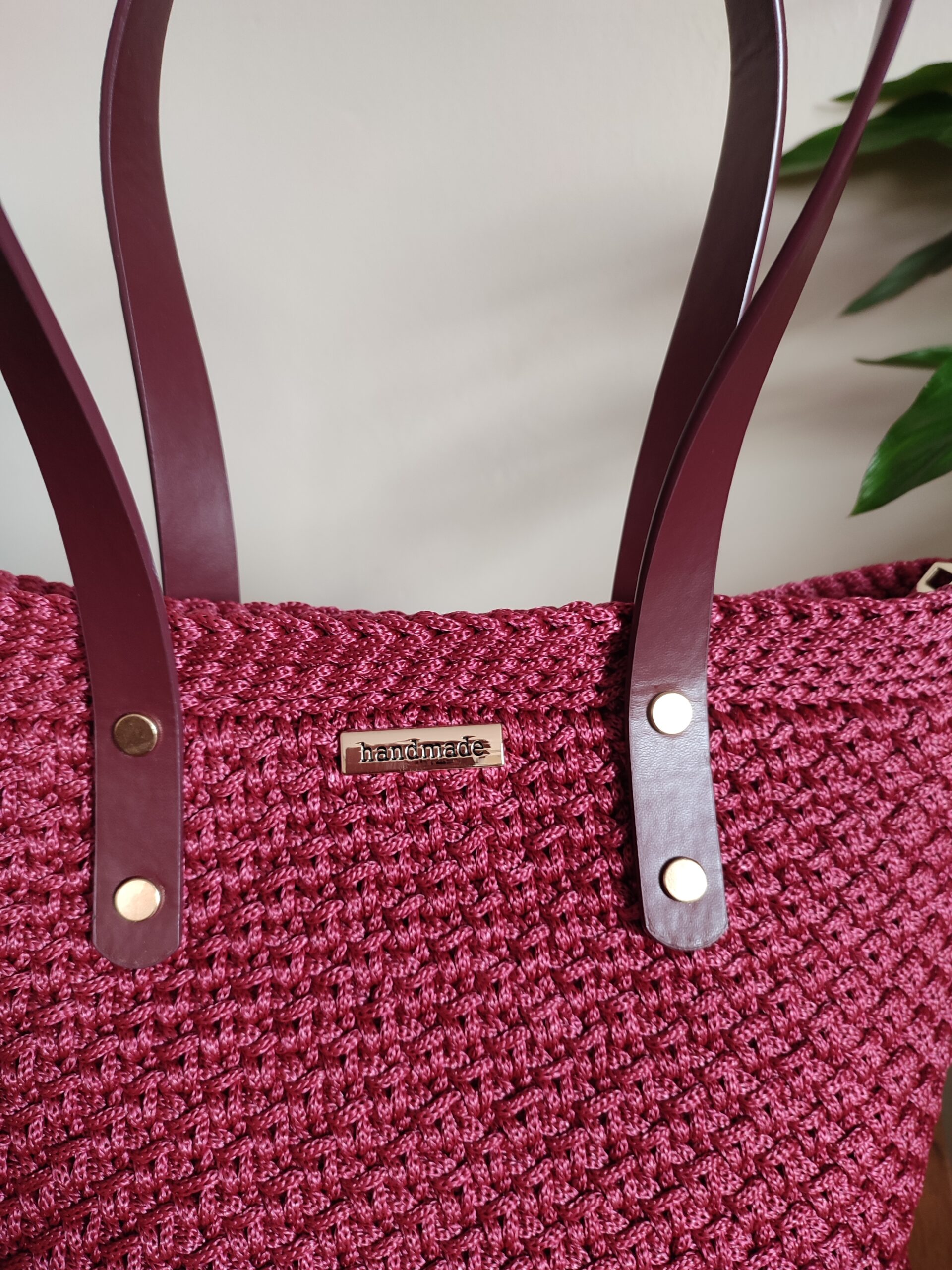 Burgundy Handbag Elegant Office Bag - Image 4