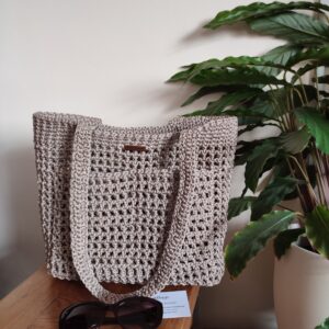Beach Crochet Bag Beige Handbag