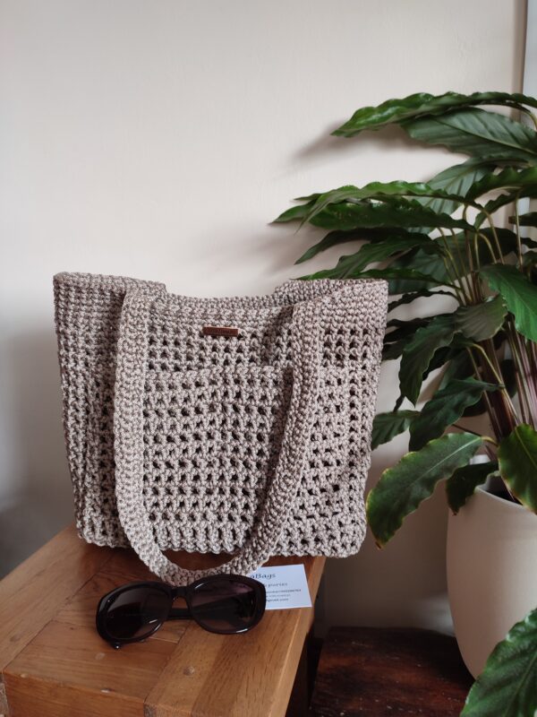 Beach Crochet Bag Beige Handbag
