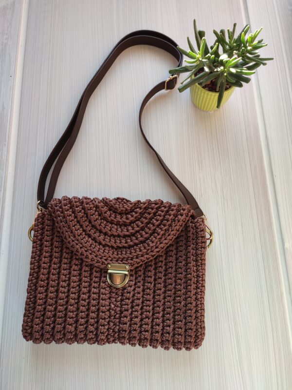 Brown Crossbody Bag Clutch - Image 9